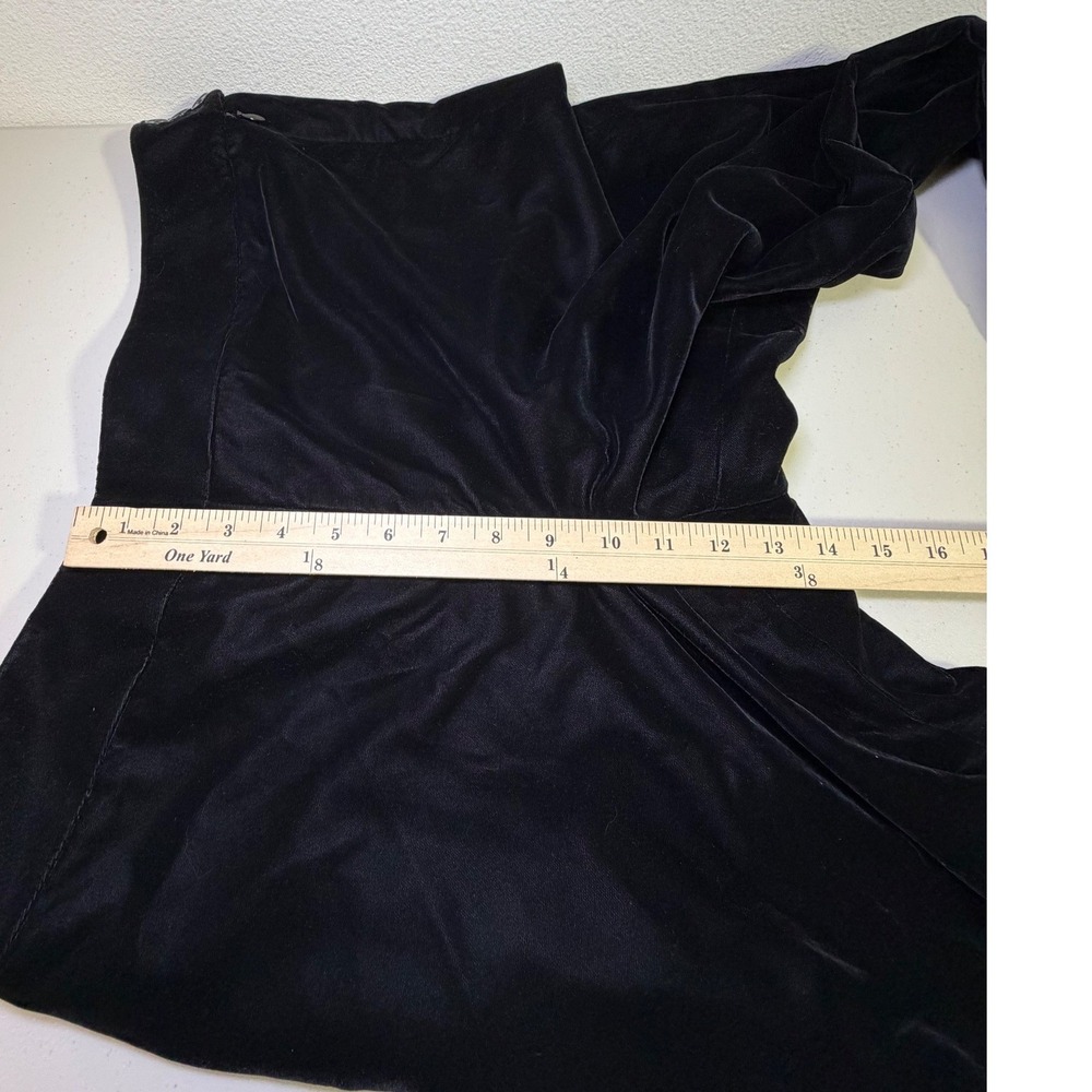 NWT Ann Taylor Loft Velvet Wide Leg Pants‎ Black Size 14 High Waisted Classic - Picture 9 of 11